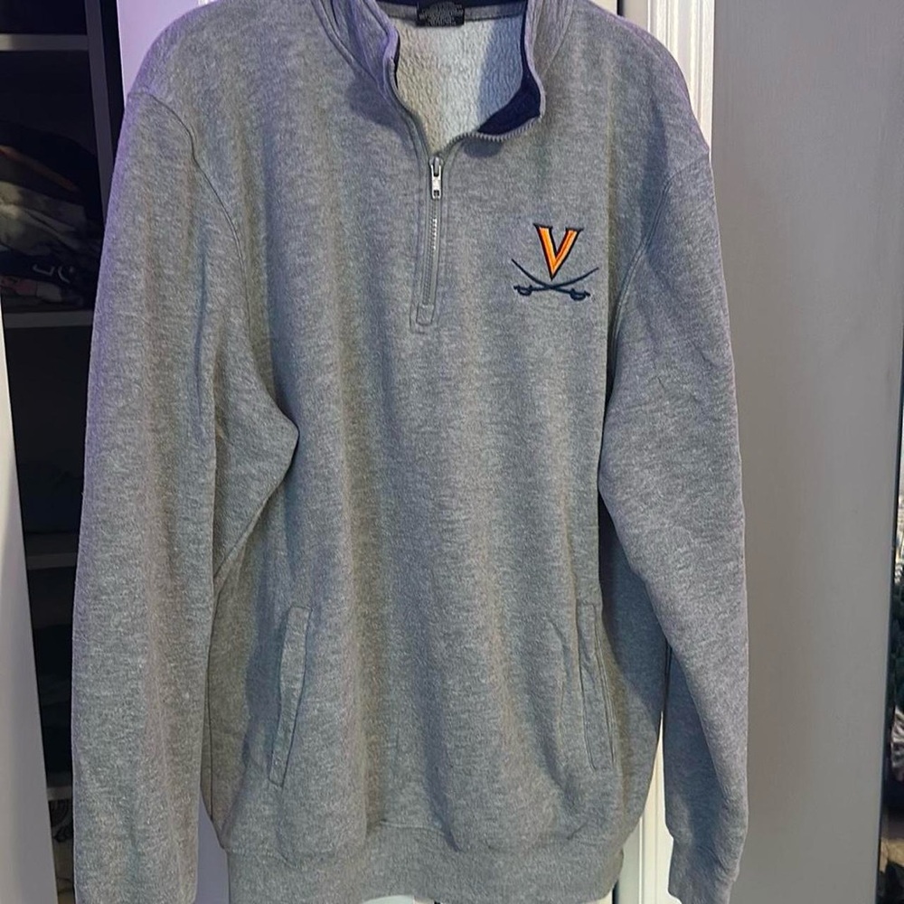 Colosseum Grey UVA Quarter-Zip Pullover